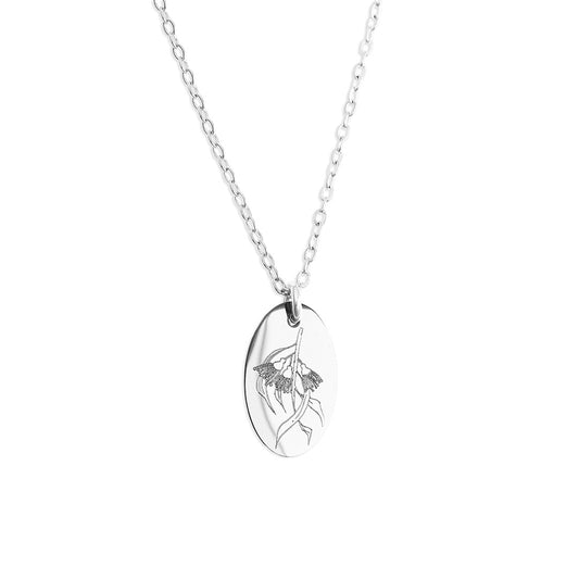 Eucalyptus Necklace - Silver