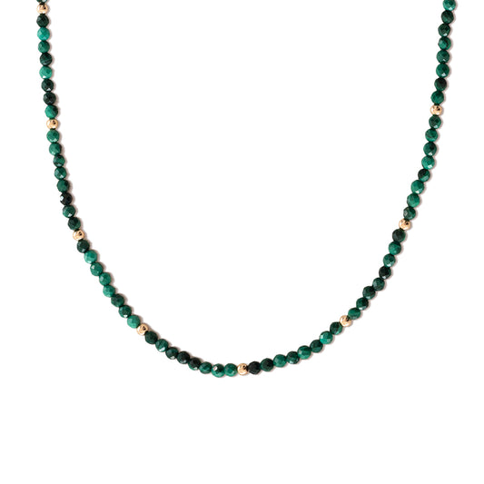 Eve Necklace - Gold and Malachite