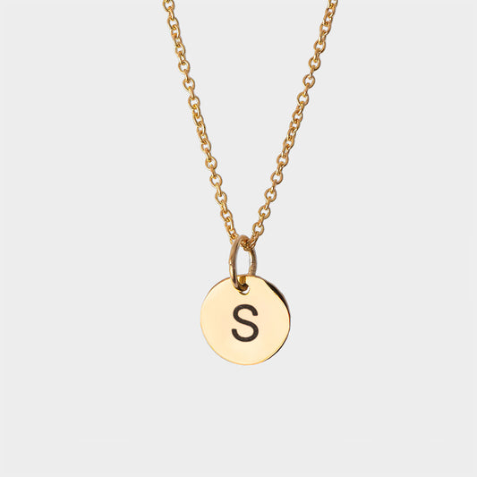 Initial Necklace S - Gold