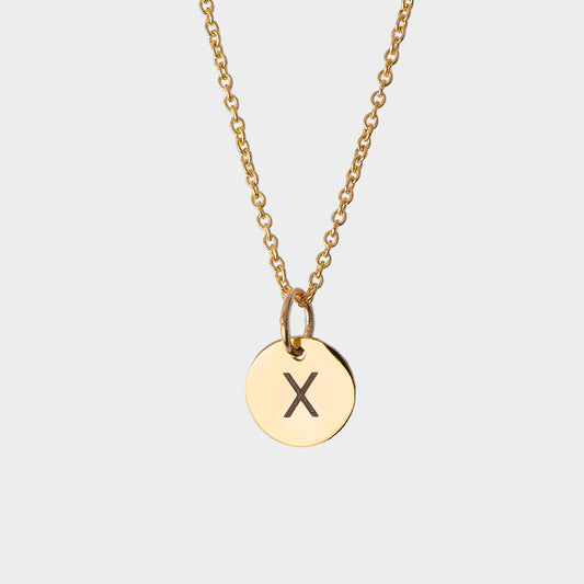 Initial Necklace X - Gold
