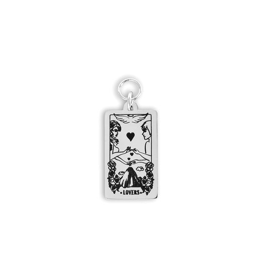 Lovers Tarot Charm - Silver
