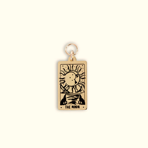 Moon Tarot Charm - Gold