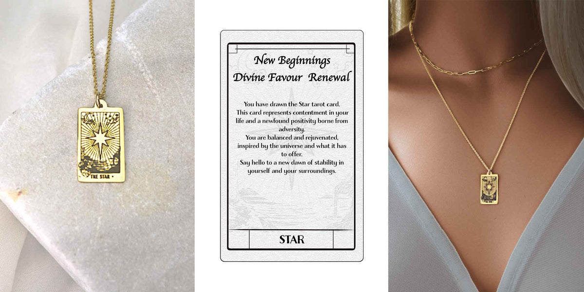 Star tarot necklace and meaning card
