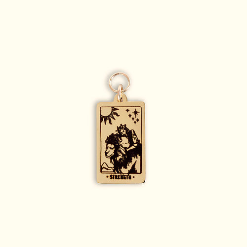Strength Tarot Charm - Gold
