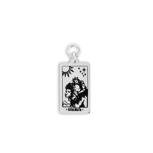 Strength Tarot Charm - Silver