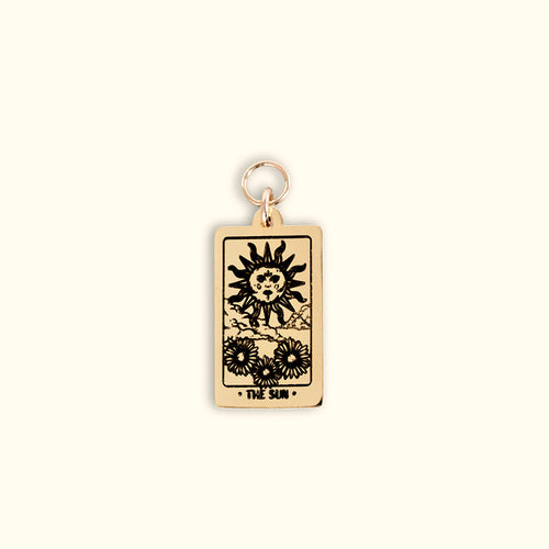 Sun Tarot Charm - Gold