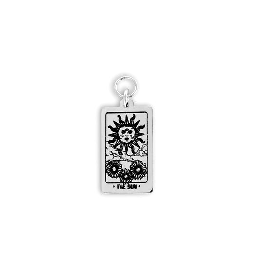 Sun Tarot Charm - Silver