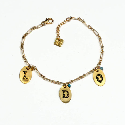 Loveletter Trio Bracelet - Gold and Gemstones