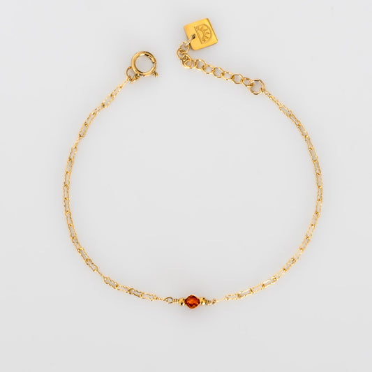 Lulu Bracelet - Gold and Orange Garnet
