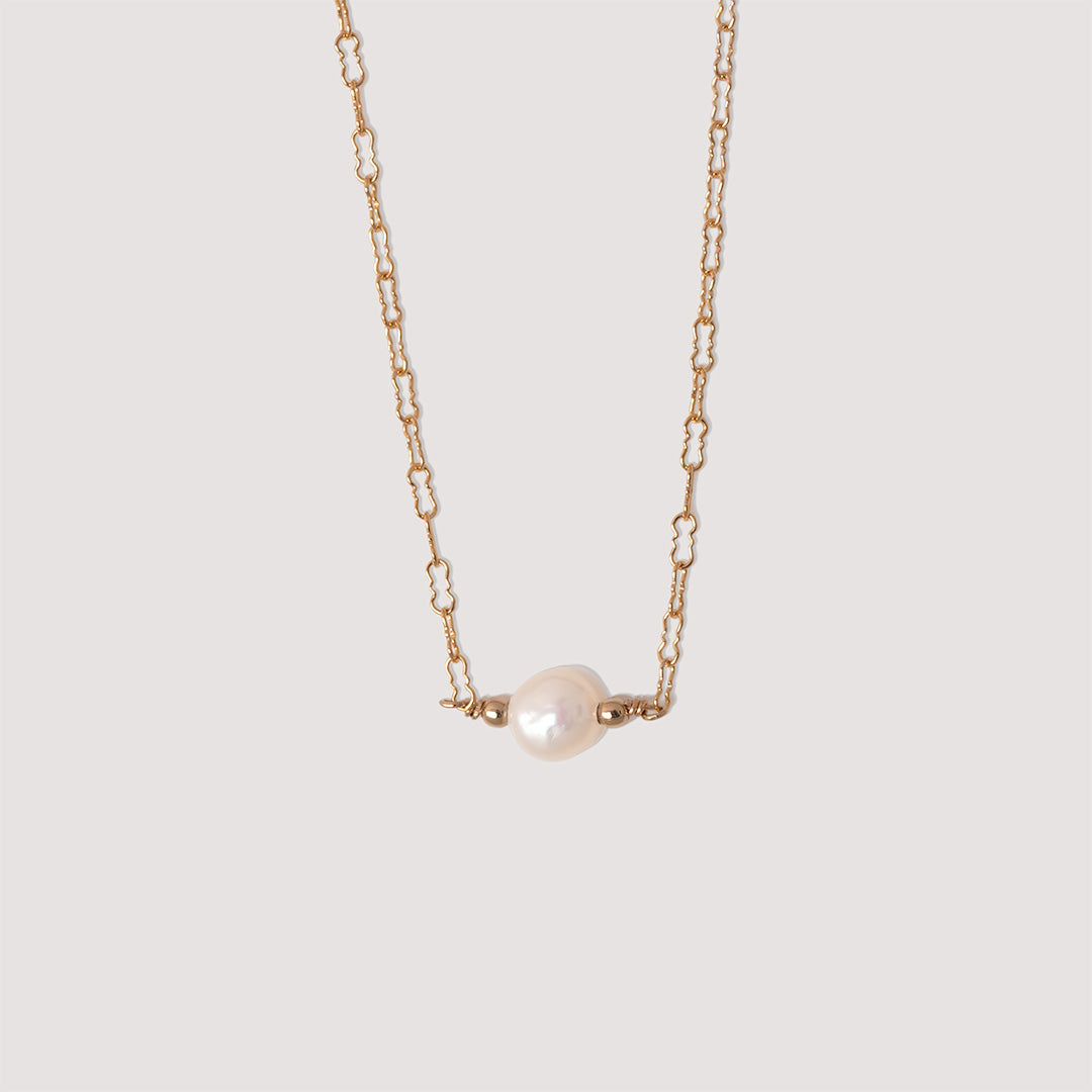 Single Pearl Necklace - Gold and Pearl