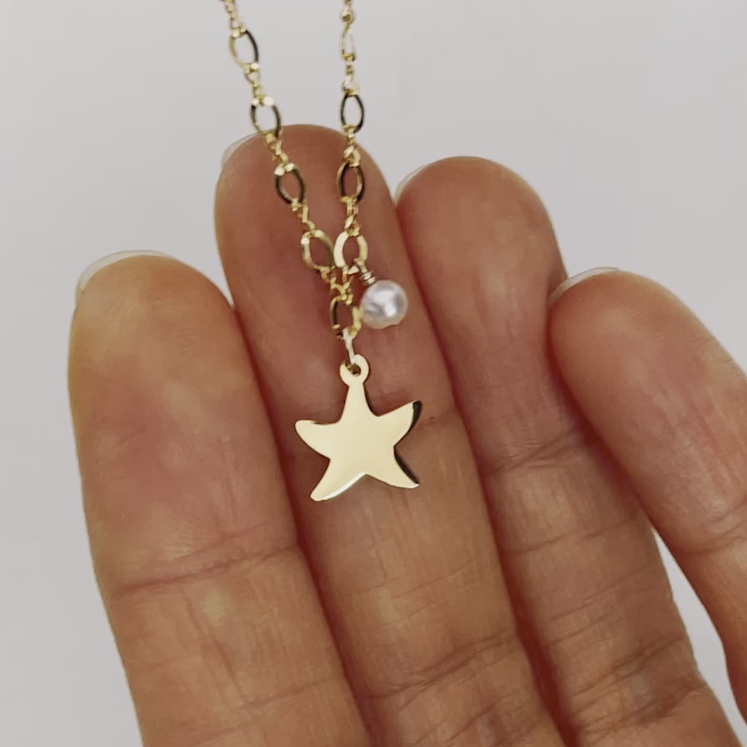 Starfish Bracelet - Gold and Pearl product video