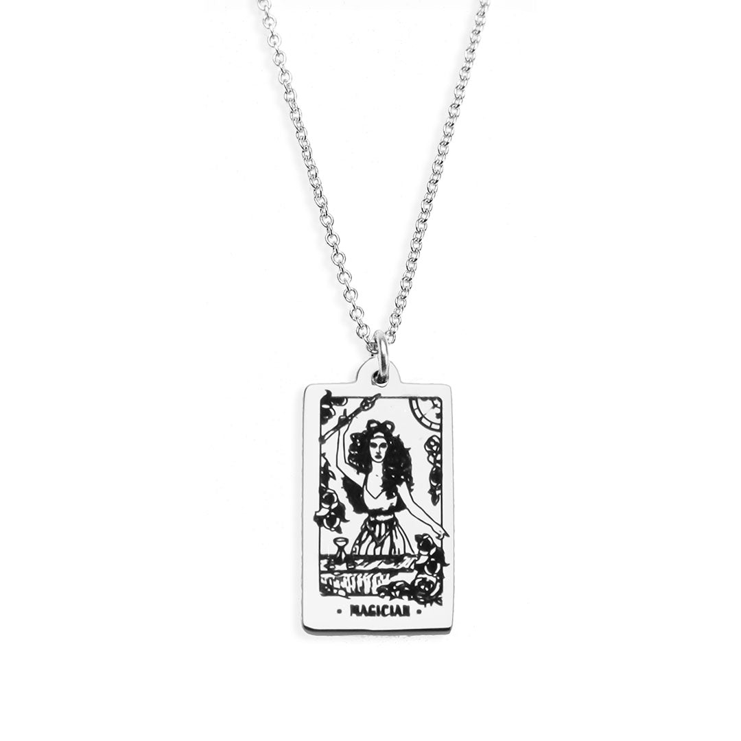 Tarot Magician Necklace - Silver