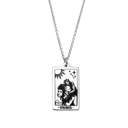 Tarot Strength Necklace - Silver