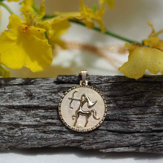 The Sagittarius necklace pendant solid gold jewellery 9ct Gold