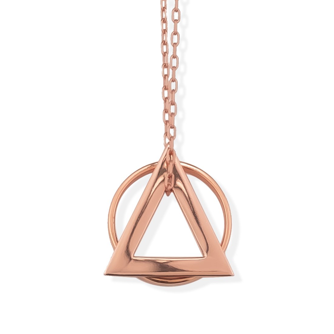 DELTAGLYPH AND RING OF FIRE PENDANT -  Rose Gold