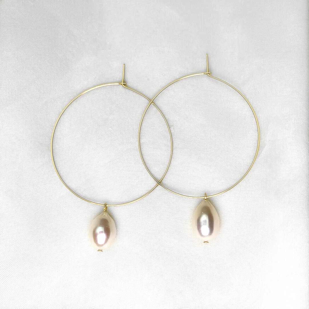 Apollonia Earrings - Gold and Pearl
