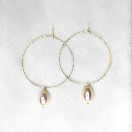 Apollonia Earrings - Gold and Pearl
