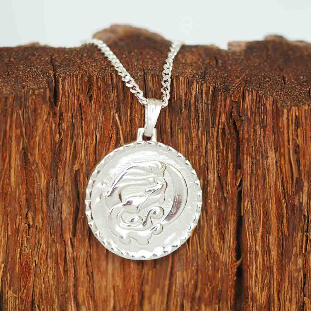 Aquarius on sale coin necklace