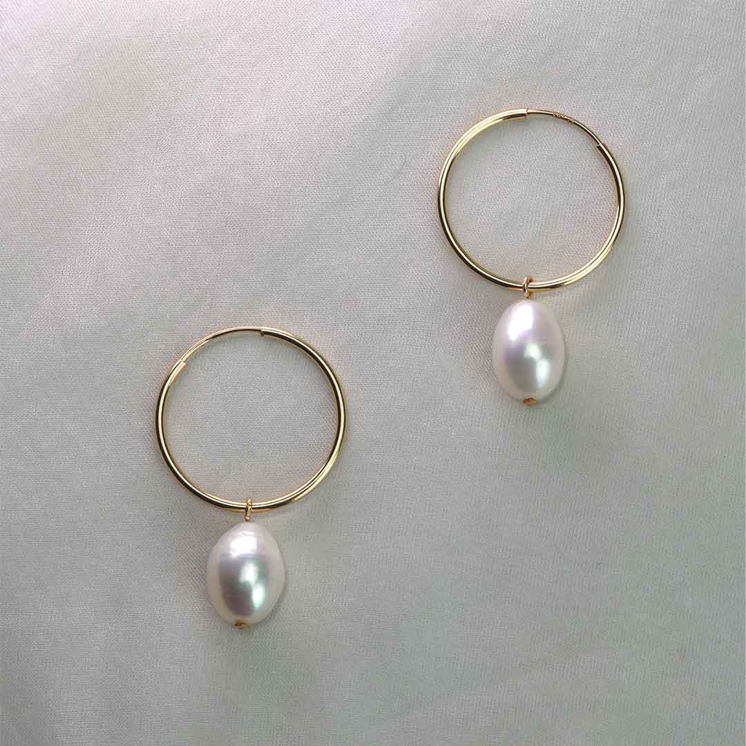 Arcadia Earrings - Gold and Pearl