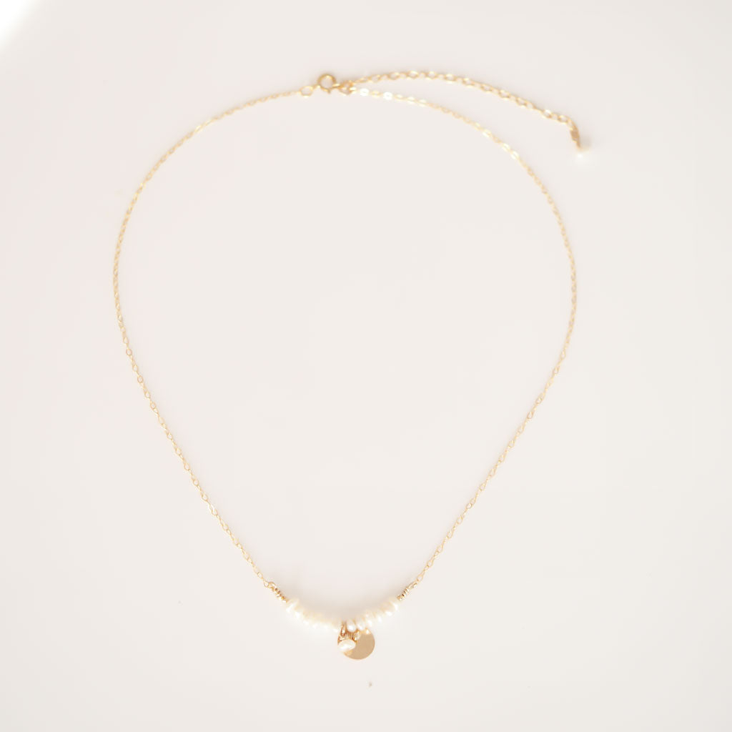The Aura Necklace - Gold and Pearl