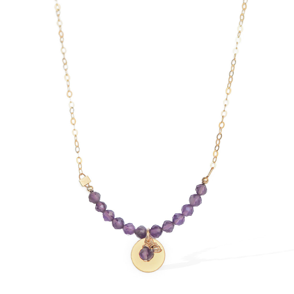 The Aura Necklace - Gold and Amethyst