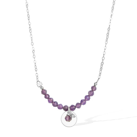 The Aura Necklace - Silver and Amethyst