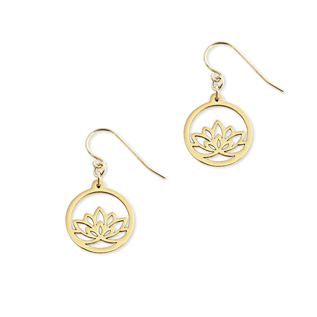 Baby Lotus Earrings - Gold