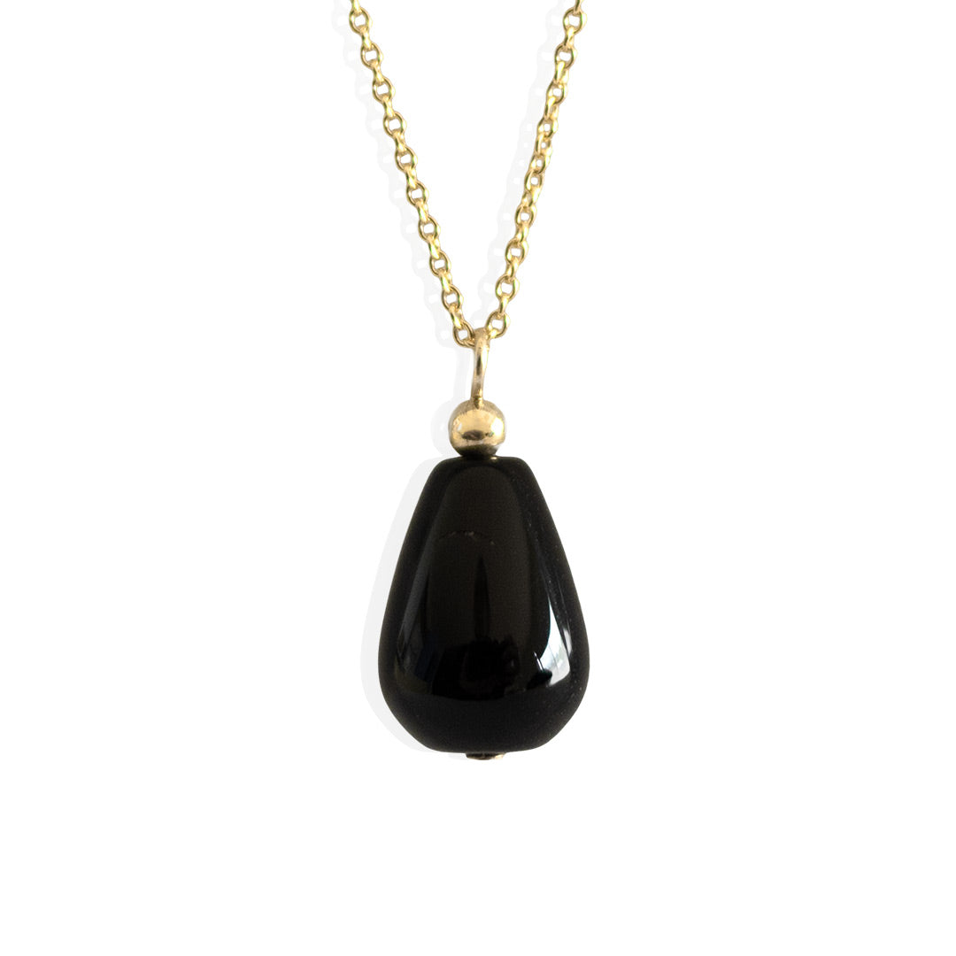 Glamour Spell Necklace - Gold and Black Agate