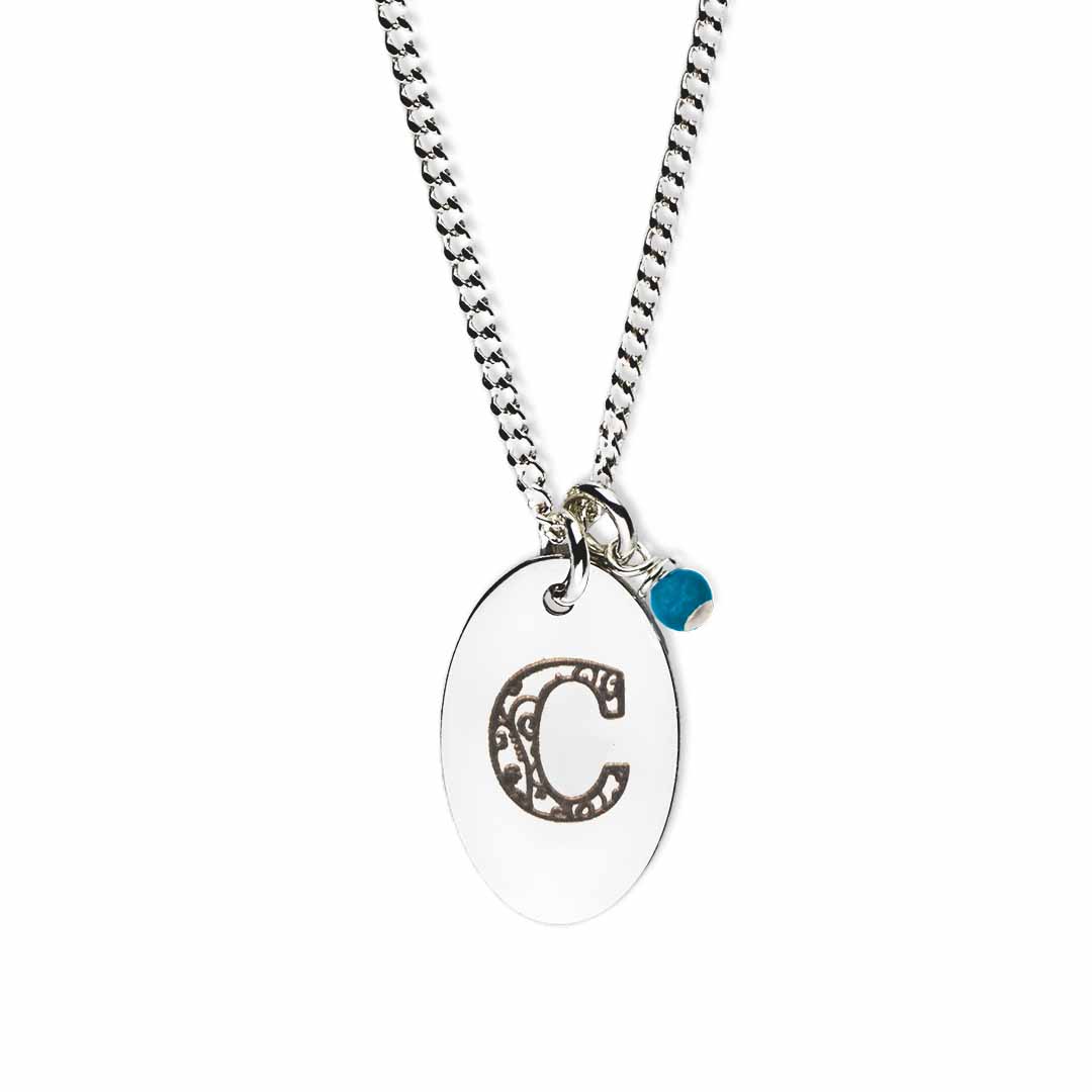 Birthstone-love-letter-c-silver turquoise