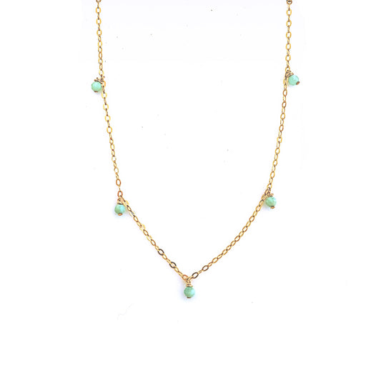 Charmed Prue Necklace - Gold and Amazonite