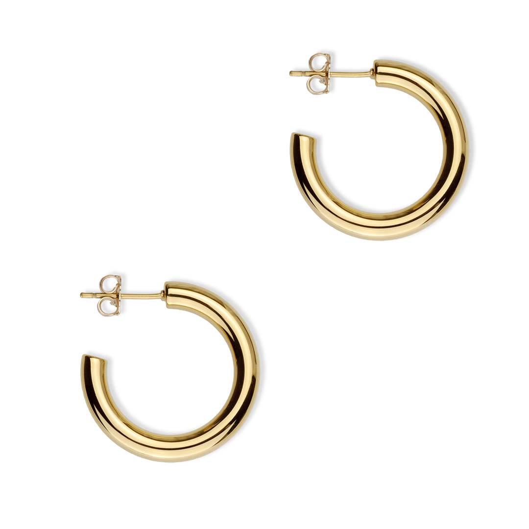 Classic Hoop Earrings 25mm - Gold