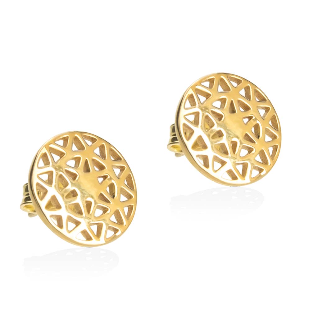 Dandelion-stud-earrings-gold