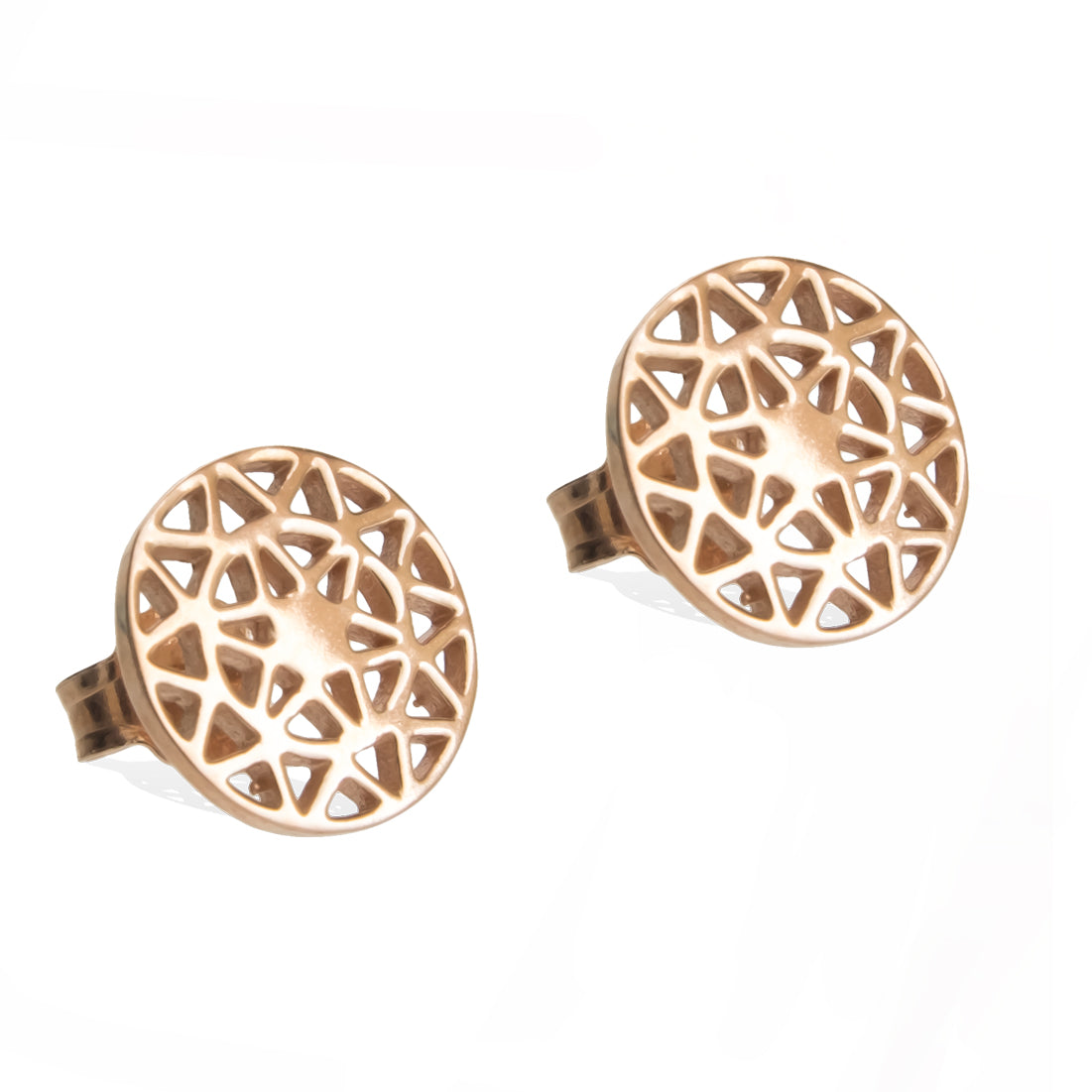 Dandelion-stud-earrings-rose gold