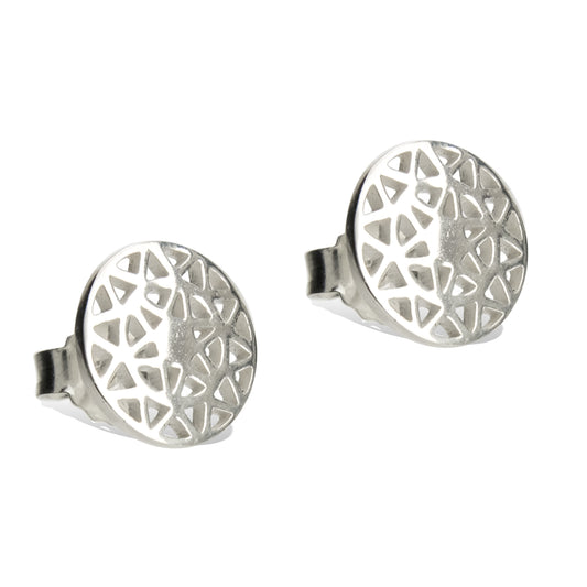 Dandelion-stud-earrings-sterling silver