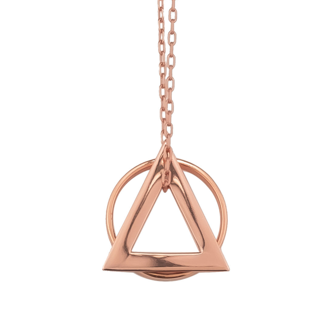 Deltaglyph Ring of fire pendant Rose Gold