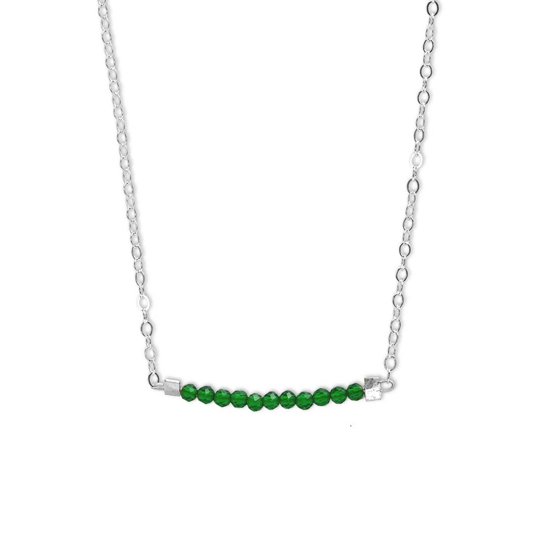 Eden Necklace - Silver and Emerald