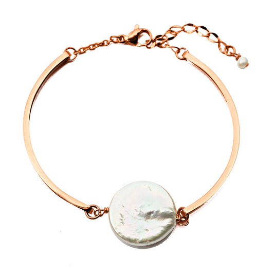 Enchantment Pearl Bracelet - Rose Gold and Pearl