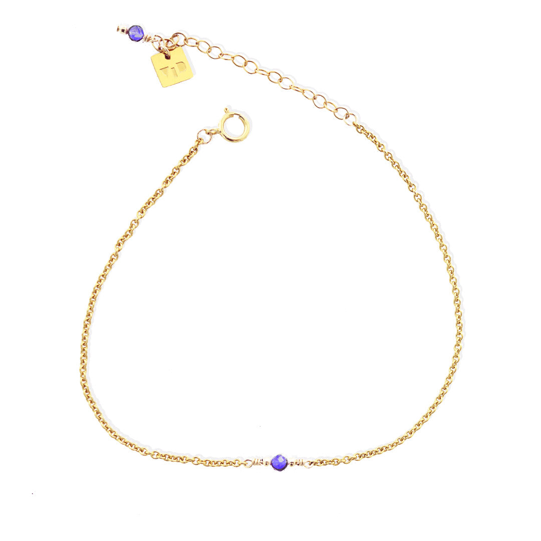Foot Loose Anklet - Gold and Gemstone