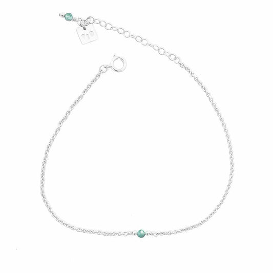 Foot Loose Anklet - Silver and Gemstone