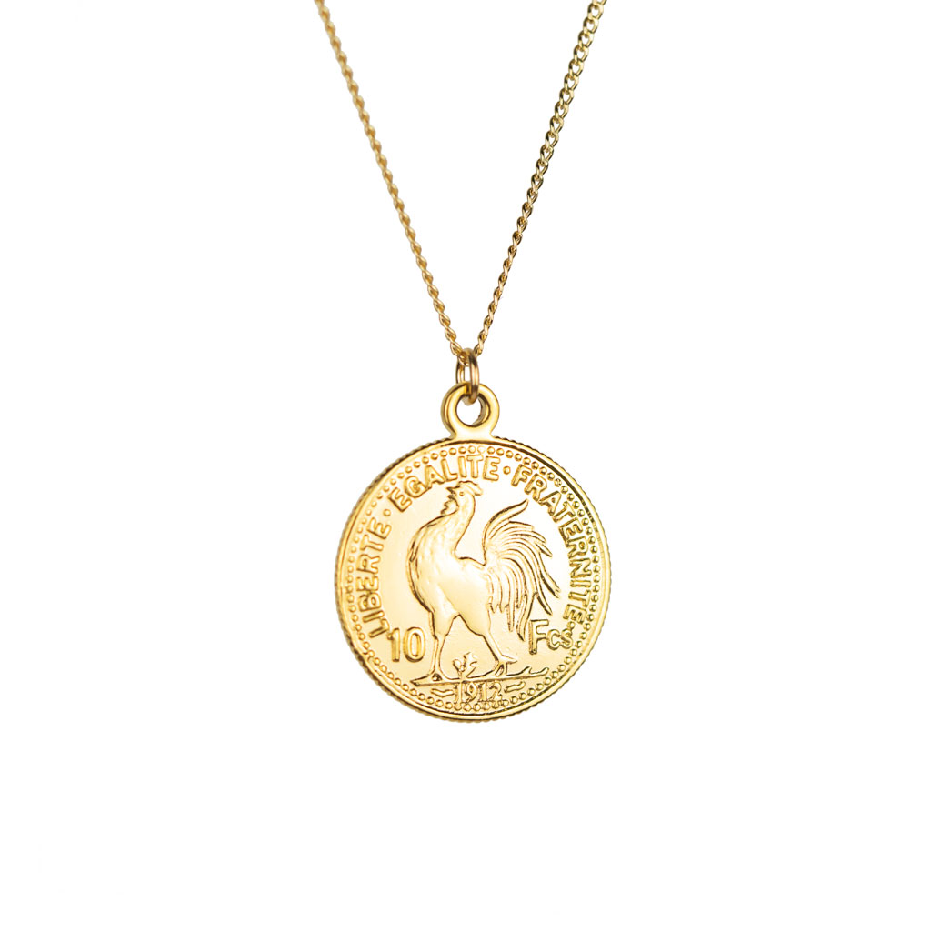 Heirloom Gold Coin Necklace Tails