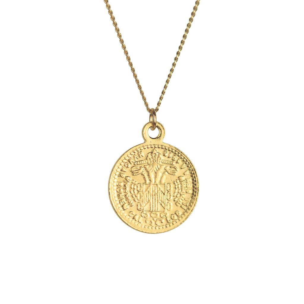 Heirloom Mini Gold Coin Necklace Heads