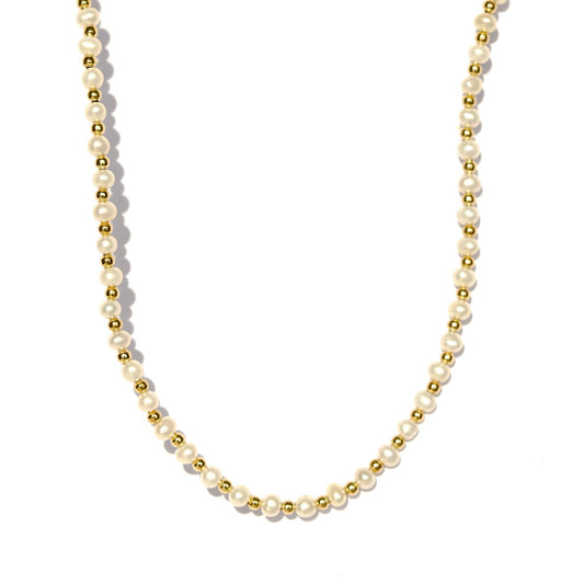 The Grace Necklace Gold and Pearl