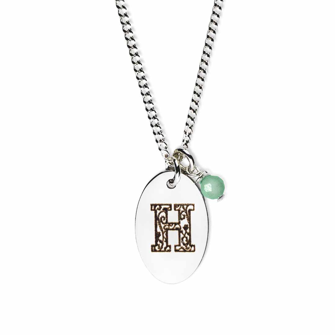 Birthstone-love-letter-h-silver emerald