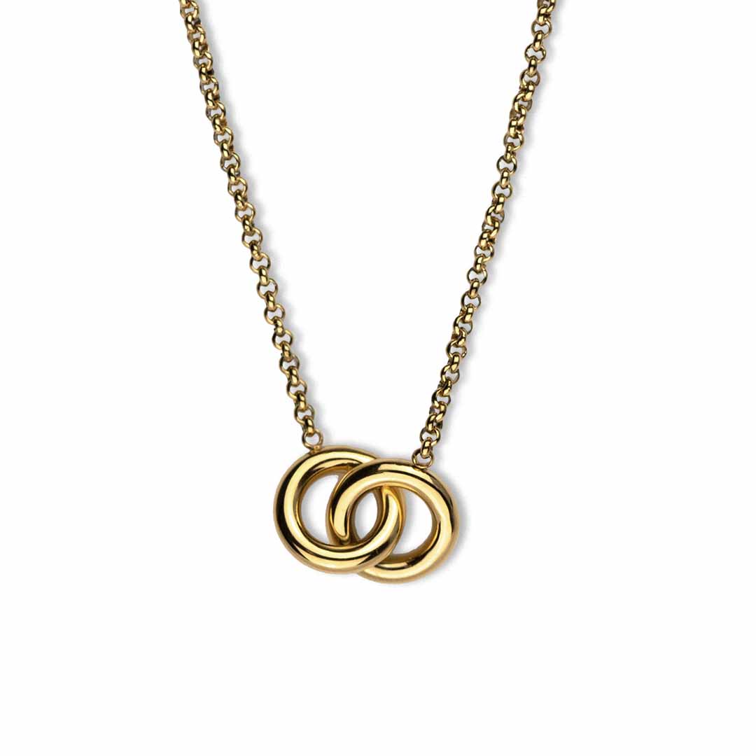 Interlocking Infinity Necklace - Gold