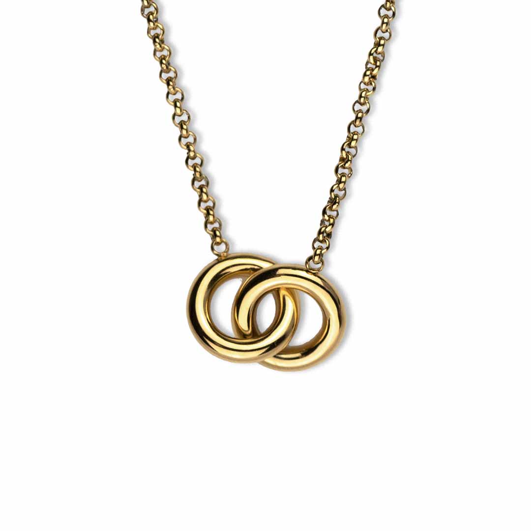 Interlocking Infinity Necklace - Gold