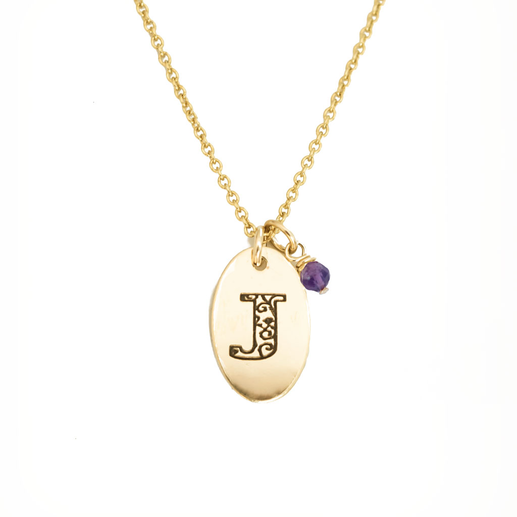 Letter j deals pendant necklace gold