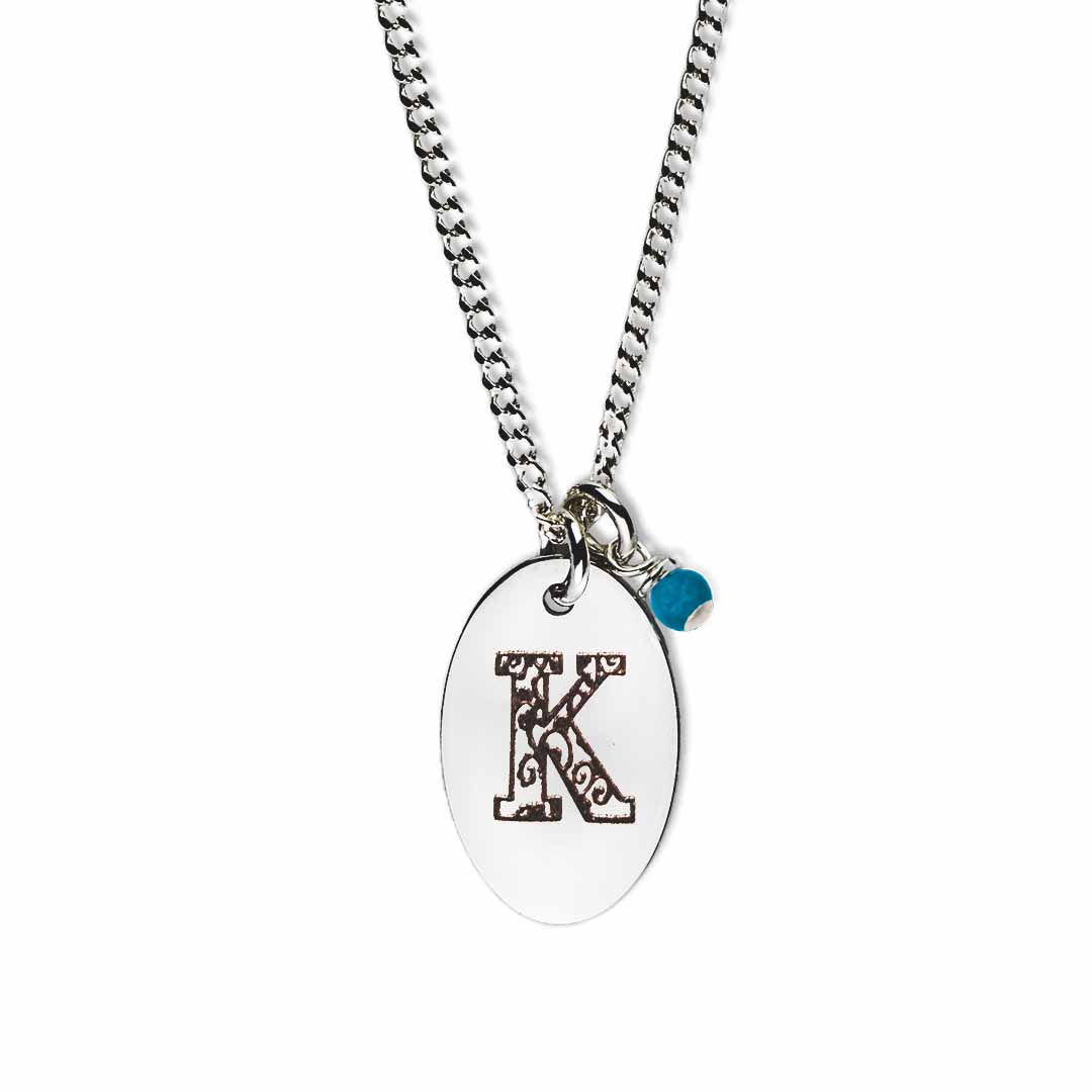 Birthstone-love-letter-k-silver turquoise