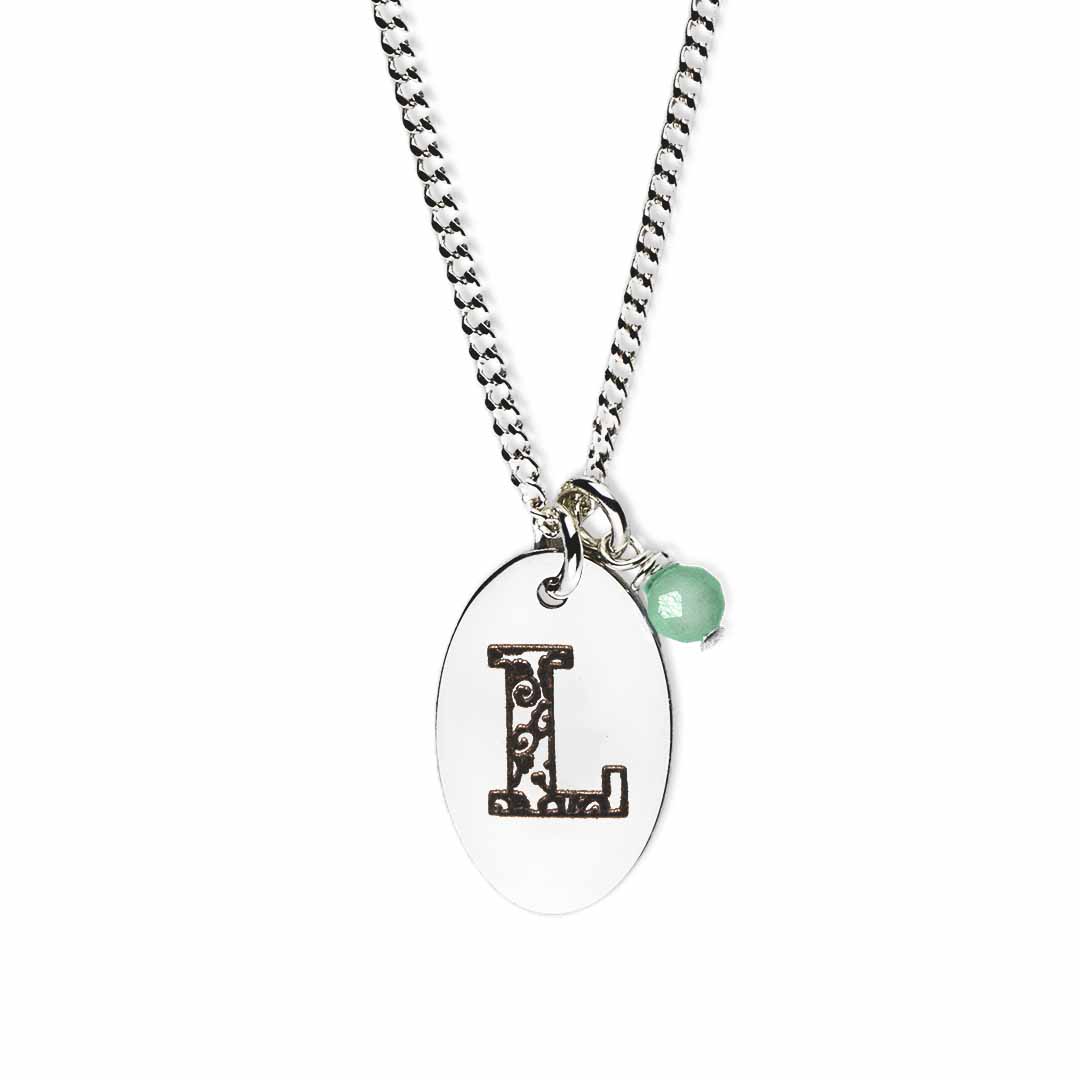 Birthstone-love-letter-l-silver emerald