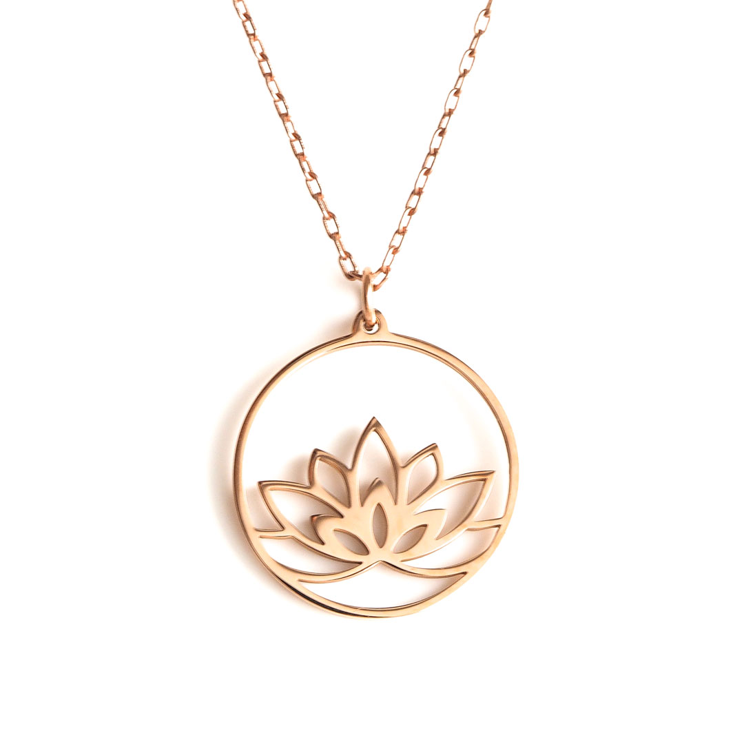 Lotus Pendant - Rose Gold