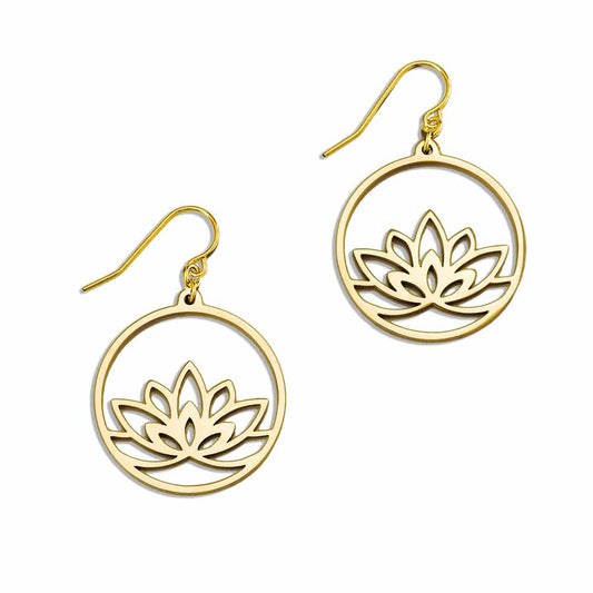 Lotus Earrings - Gold